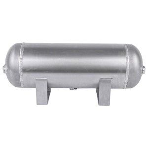 Serbatoio Universale in Alluminio Argento da 3 Galloni per Sospensioni Pneumatiche con Foro 1/4 NPT, Cilindro per Sistema di Sospensione a Gas - Product Image 1