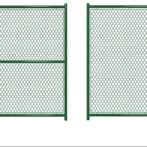 Campo sportivo recinzione a catena con rivestimento in PVC 6 piedi di altezza telaio in metallo trattato termicamente tipo di legno - Product Image 1