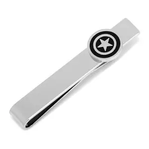 Op Maat Gemaakte Fabriek Directe Levering Prijs Zilver Metalen Ambacht En Geschenk Stropdas Clip Pin Bar Tack Gesp Gesp Custom Hero Star Bruiloft