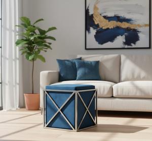 Vente en gros usine : Tabourets et repose-pieds modernes rembourrés pour salon, chambre, appartement et hôtel - Product Image 2