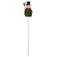 Piquet en métal imperméable pour extérieur, motif cerf et bonhomme de neige, pour décoration de jardin et de Noël