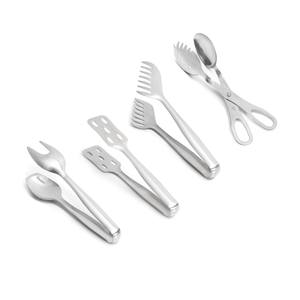 Italiano 18-10 2025 HORECA Asado Tong Utensilio de cocina de metal multifuncional para carne y verduras para hoteles - Product Image 4