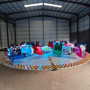 Manège Alibrother Crazy Break Dance pour parc d'attractions en plein air, 24 sièges, rotation de 12 m de hauteur, 120 degrés d'oscillation - Product Image 1