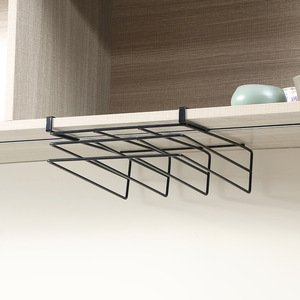 מתלה אחסון מתכת למטבח, חד-שכבתי, נייד, לתלייה על ארון, עם התקנה ללא קידוח, מתאים למכסים וקרשי חיתוך - Product Image 4