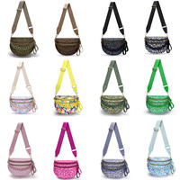 Sac banane surdimensionné en nylon motif léopard de qualité supérieure, sac à bandoulière décontracté et spacieux avec chaîne