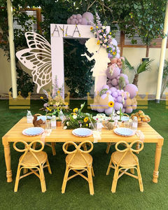 Silla Infantil de Ratán Natural Hecha a Mano para Fiestas de Cumpleaños, Muebles Infantiles Ligeros de Mimbre para Decoración de Eventos - Product Image 1