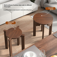 Tabourets de salle à manger en bois créatifs empilables, chaises de salon et tabourets de table basse pour ensemble de chaises de mobilier domestique