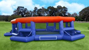 Gioco di Calcio Gonfiabile a Tema Sportivo per Bambini e Adulti, Campo da Calcio Circolare Gonfiabile con Rete Superiore - Product Image 6