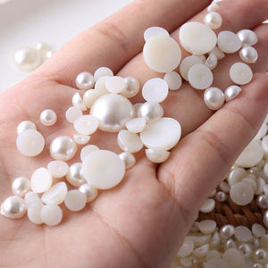 Venta al por mayor tamaño personalizado 25MM colorido Flatback perlas sueltas ABS perlas semiredondas diamantes de imitación para DIY <span class=keywords><strong>y</strong></span> fabricación de joyas - Product Image 2