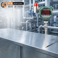 Termometer Layar Digital Pengontrol Suhu PT100 Tahan Panas Probe Baja Tahan Karat 200mm Anti Ledakan dengan Alarm Suara