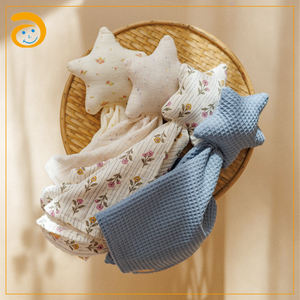Couverture de sécurité <span class=keywords><strong>pour</strong></span> bébé en coton biologique super doux en forme d'étoile, jouet de sommeil <span class=keywords><strong>pour</strong></span> nouveau-né, cadeau souvenir - Product Image 6