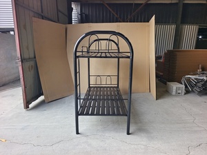 Metal <strong>Bed</strong> Single <strong>Bed</strong> <strong>Bunk</strong> <strong>Bed</strong> School Dormitory Metal Cheap Steel Iron Frame <strong>With</strong> <strong>Slide</strong> for Adults Bedroom Furniture - Product Image 3