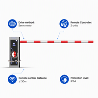 Barrière de chantier stable avec servomoteur, détecteur de boucle de terre, capteur infrarouge et système anti-écrasement pour le contrôle des équipements de parking