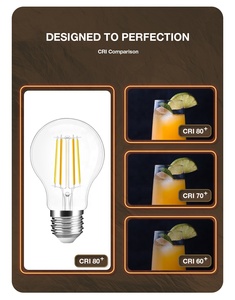 Bombilla LED Inteligente Vintage GL-B-003P Gledopto A60 con Cubierta de Vidrio Ámbar, ZigBee, Compatible con SmartThings, Regulable, Tipo Edison, CCT Ajustable - Product Image 3