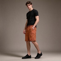 Shorts cargo en nylon légers à séchage rapide avec logo personnalisé, ceinture élastique, ceinture en sangle, poche zippée, style Gorpcore, pour la randonnée et les activités utilitaires