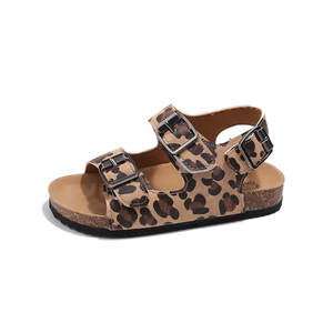 Durable Using Low Price 2024 New Design Casual Wholesale Fashion Double Buckle Cork <strong>Slippers</strong> for Girls - Product Image 1