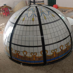 Cúpula de Vidrio Tiffany Estilo Europeo Sólido Personalizada de Fábrica China, Alta Transmitancia de Luz, Decoración para Gimnasio y Exteriores - Product Image 4