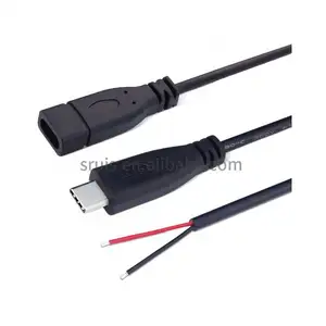 Поддержка OEM USB2.0 90-градусный прямой тип c до голого открытого конца провода usb c кабель