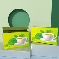 Emballage de thé vert, film brillant, design original, petit sachet de thé, boîte en papier, boîte de café instantané, boîte de thé au lait, dégradable