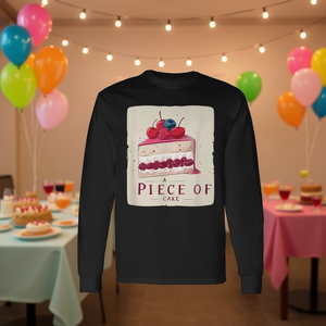Camiseta de Manga Larga con Estampado 'A Piece of Cake' para Promociones - Product Image 3