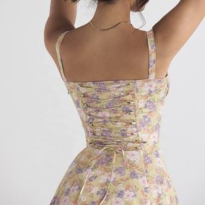 I designer di abbigliamento di moda da donna abiti da fabbrica personalizzati con stampa di peonia - Product Image 6