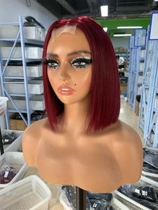 Perruque Bob Frontale 13x4 Pas Chère, Coupe Droite, 100% Cheveux Humains Vierges Naturels, Perruque Bob Brésilienne Remy Transparente Personnalisable - Product Image 6