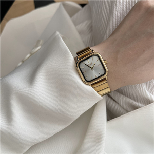 Reloj de Estilo Bambú con Esfera Cuadrada, Diseño Azul Retro y Artístico para Mujer, Simple y Elegante - Product Image 6