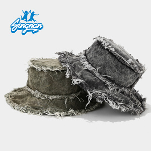Chapeau <span class=keywords><strong>en</strong></span> <span class=keywords><strong>jean</strong></span> pour <span class=keywords><strong>femme</strong></span> Jeans <span class=keywords><strong>en</strong></span> coton lavé Chapeau de pêcheur <span class=keywords><strong>Bob</strong></span> Chapeau seau <span class=keywords><strong>en</strong></span> détresse Hip Hop Gorros - Product Image 2