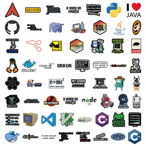 Set <span class=keywords><strong>de</strong></span> 60 Pegatinas con Temática <span class=keywords><strong>de</strong></span> Programación, Divertidas Calcomanías <span class=keywords><strong>de</strong></span> Graffiti para Tecnología y Desarrolladores, para Laptop, Botella <span class=keywords><strong>de</strong></span> Agua, Cuaderno - Product Image 6