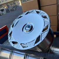 Jantes en alliage forgé sur mesure, monobloc, chromées, motif triangulaire, 20, 21, 22 pouces, 5x112, 5x130, pour Mercedes Maybach