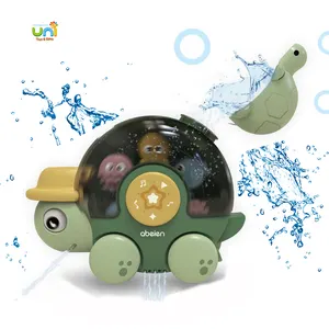 새로운 어린이 수영장 욕조 친환경 거북이 목욕 장난감 세트 흡입 sup 소리