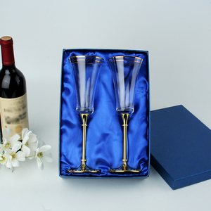 Verrerie en cristal pour vacances de mariage, dégustation charonnay, vin étincelant, sublimation, verre de <span class=keywords><strong>champagne</strong></span> avec bordure dorée - Product Image 6