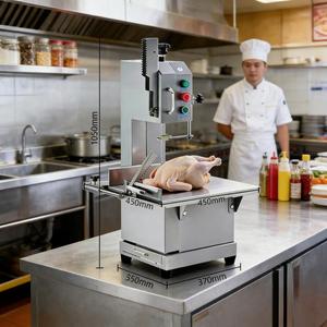 Scie à os mobile compacte et professionnelle |   Machines de transformation de la viande, moteur électronique 1800W, acier inoxydable de qualité alimentaire pour boucher - Product Image 3