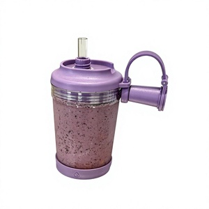 2026 Luxury 710ml Double Wall Plastic Tumbler Wholesale Custom Logo Magnetic Handle Boba Straw Cup Reusable Bubble <b>Tea</b> <b>Mug</b> - Product Image 1