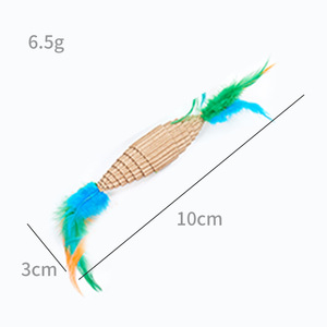 Eco-Friendly Feather & Corrugated Paper <b>Cat</b> <b>Toy</b>-<b>Interactive</b> Teaser Fun Chew & Play for <b>Cats</b> & Kittens - Product Image 3