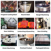 Engrenage réducteur sur mesure 42CrMo, robuste, grand module, fabricant OEM, grande roue d'engrenage hélicoïdale forgée