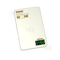 Batterie externe sans fil magnétique ultra-fine en métal blanc avec câble intégré