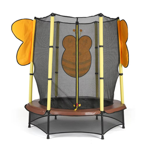 Mini trampoline à ressorts silencieux très vendu, résistant à l'usure, avec barre de sécurité pour l'exercice des enfants - Product Image 1