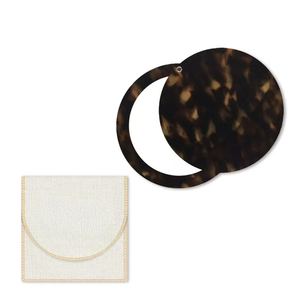 Yjl Opvouwbare Retro Design Aanpasbare Vrouwen Acetaat Spiegel Custom Logo Delicate Spiegel Draagbare Make-Up Spiegel - Product Image 5