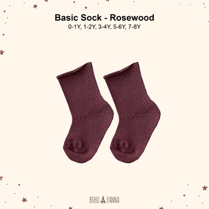 BOHOPANNA Chaussettes basiques pour enfants Rosewood Taille 5 6Y Coton de qualité supérieure Doux Flexible Respirant Confortable Parfait pour les activités quotidiennes - Product Image 2
