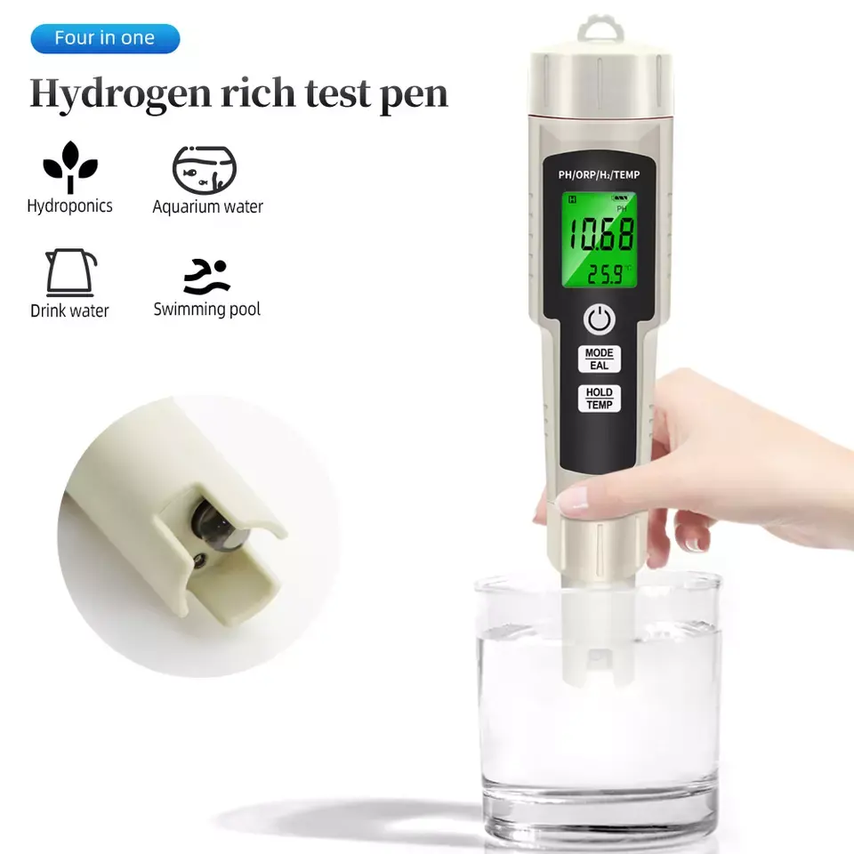 H2 Hydrogen Meter PH Test Pen ORP Negative Potential Meter 4in1 Function Water Quality Detection Pen