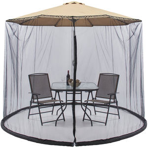 Moustiquaire de <span class=keywords><strong>Parasol</strong></span> de Jardin et de Patio en Polyester Grande Taille Anti-Insectes 10x12 Pieds avec Porte à Fermeture Éclair Double Face pour Extérieur - Product Image 1