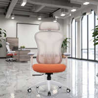 Chaise de bureau ergonomique pivotante en tissu à dossier solide et réglable, idéale pour le bureau à domicile et l'atelier
