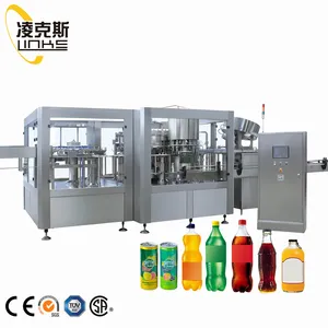 Machine automatique de remplissage de boissons en plastique pour animaux de compagnie, Machine de remplissage de boissons gazeuses, monobloc, ligne de Production