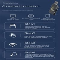 Adaptateur Carplay sans fil 2-en-1 compatible avec IOS 12 + et Android 11 +