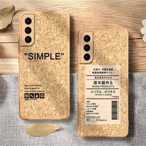Custodia per telefono radiante in legno di sughero INS per Samsung Galaxy A52 A72 A32 A42 S21 S20 Plus Note 20 Cover paraurti morbida Ultra antiurto