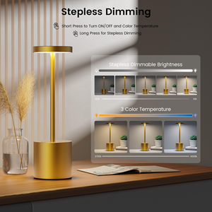 Lampe de table LED créative sans fil, lampes de bureau rechargeables portables, lumière de dîner romantique moderne de luxe pour restaurant, lampe de table de bureau - Product Image 2