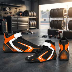 Chaussures de karting personnalisées, chaussures de course automobile professionnelles, chaussures de course OEM, cuir microfibre de qualité supérieure, respirantes - Product Image 3