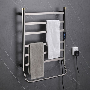 Scaldasalviette da Bagno a Parete in Acciaio Inox Cromato, Design Moderno, <span class=keywords><strong>Dimensioni</strong></span> 55x51x11cm, 220V 24W - Product Image 6