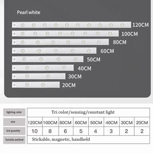 Tira de Luz LED para Gabinete de Aluminio, 6000K Luz Diurna, Diseño Moderno para Montaje en Pared, 30000H de Vida Útil, Acabado Mate Gris Claro - Product Image 3